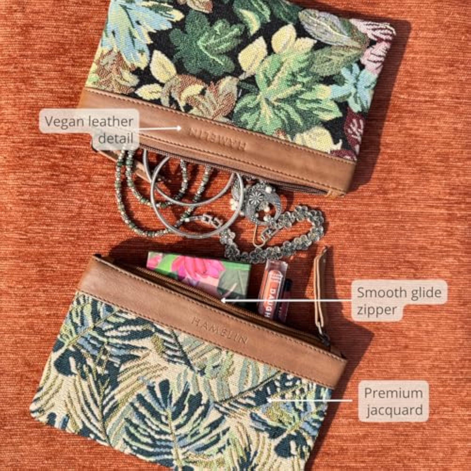 Multi-Purpose Pouch, Stylish Vegan Leather Purse for Travel