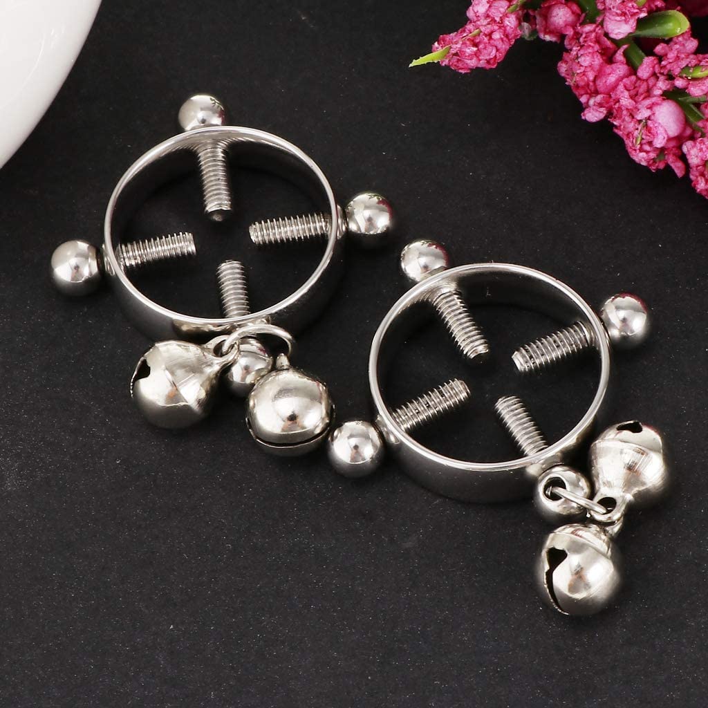 Amazon.co.jp: 4点セット ピアスホール不要 ニップルリング 乳首