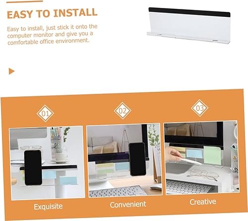 Miniatura 9 de ULTECHNOVO 2 unids Mensaje Paquete Estante Monitor Panel lateral Notas Tableros Memo Pad Monitor Mensaje Tablero de notas Tablero de notas Tablero