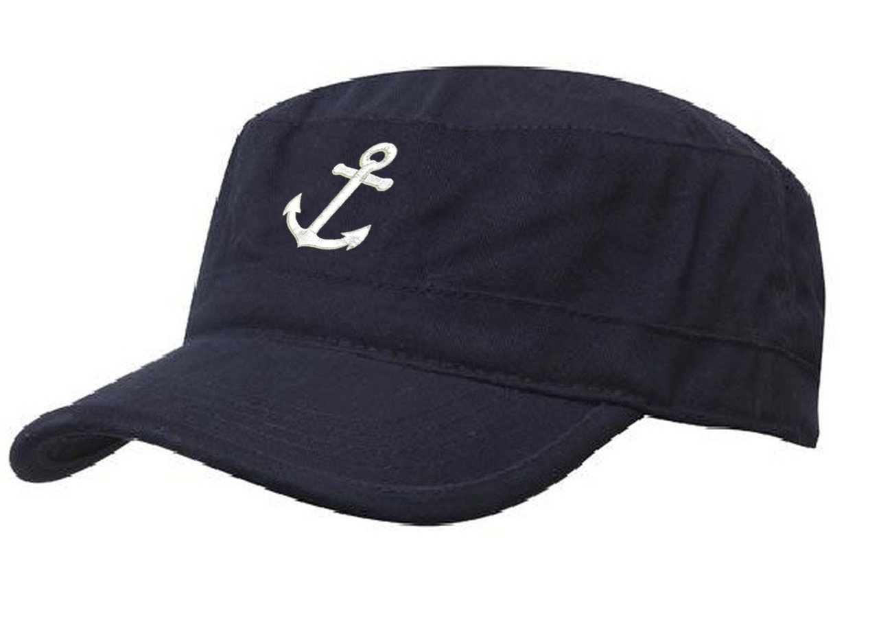 Justchee Unisex Nave Anchor-White Morefaz Boating Hat Anchor Captain Sailing Cap Army Yacht Military Baseball Caps Drunk Sailor Mfaz Ltd (Nave Anchor-White)