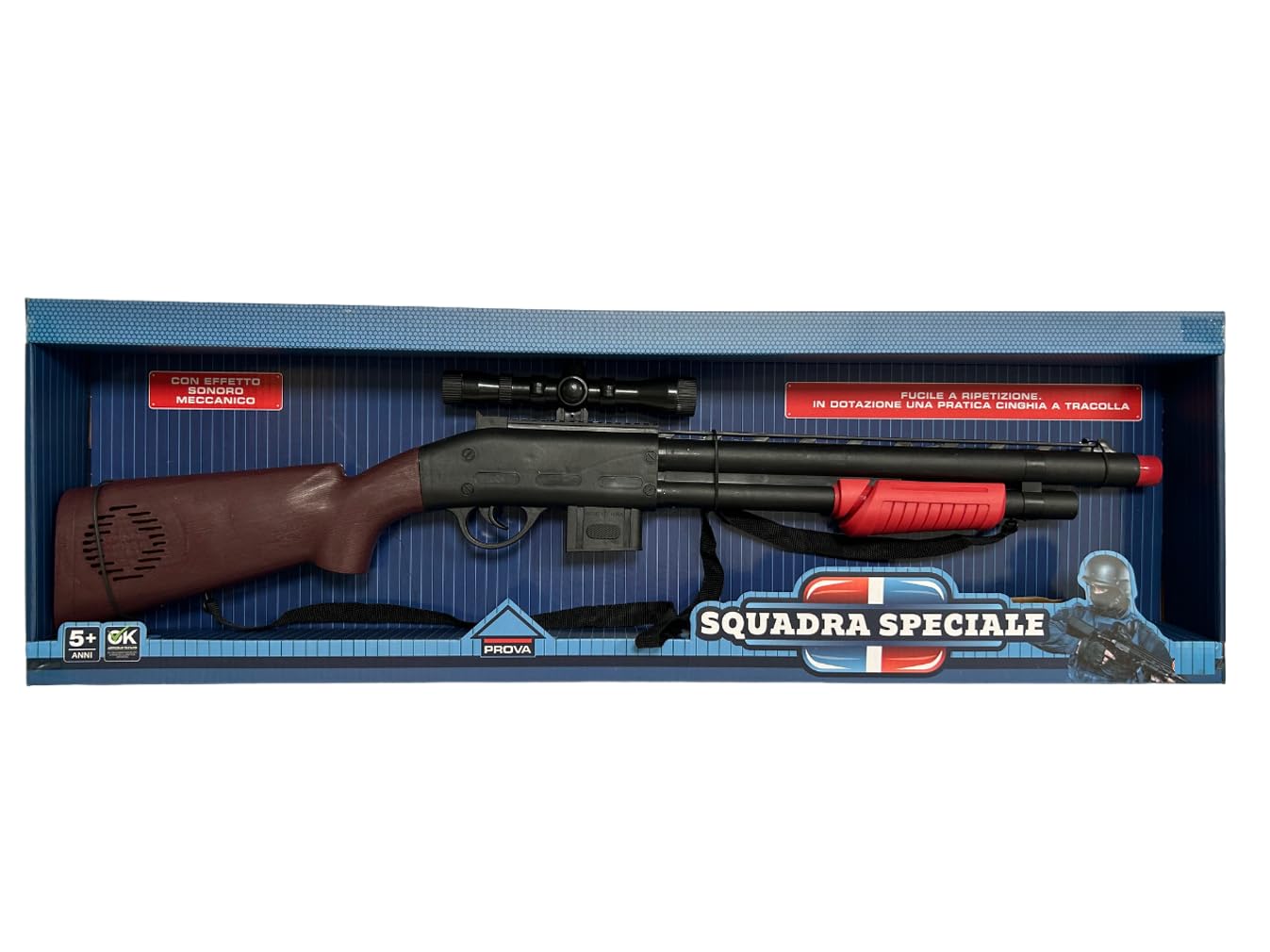 Set Fucile Giocattolo con Suoni Reali cm 70 Suono Meccanico Mitra Giocattolo con Suoni Fucile a Pompa Shotgun Mitragliatrice Giocattolo per Bambini Fucile Giocattolo con Suoni Pistola Giocattolo (B)