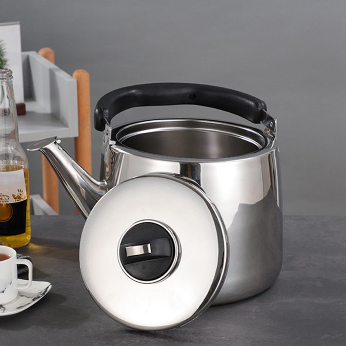 Tetera Silbante de Acero Inoxidable para Té y Bebidas