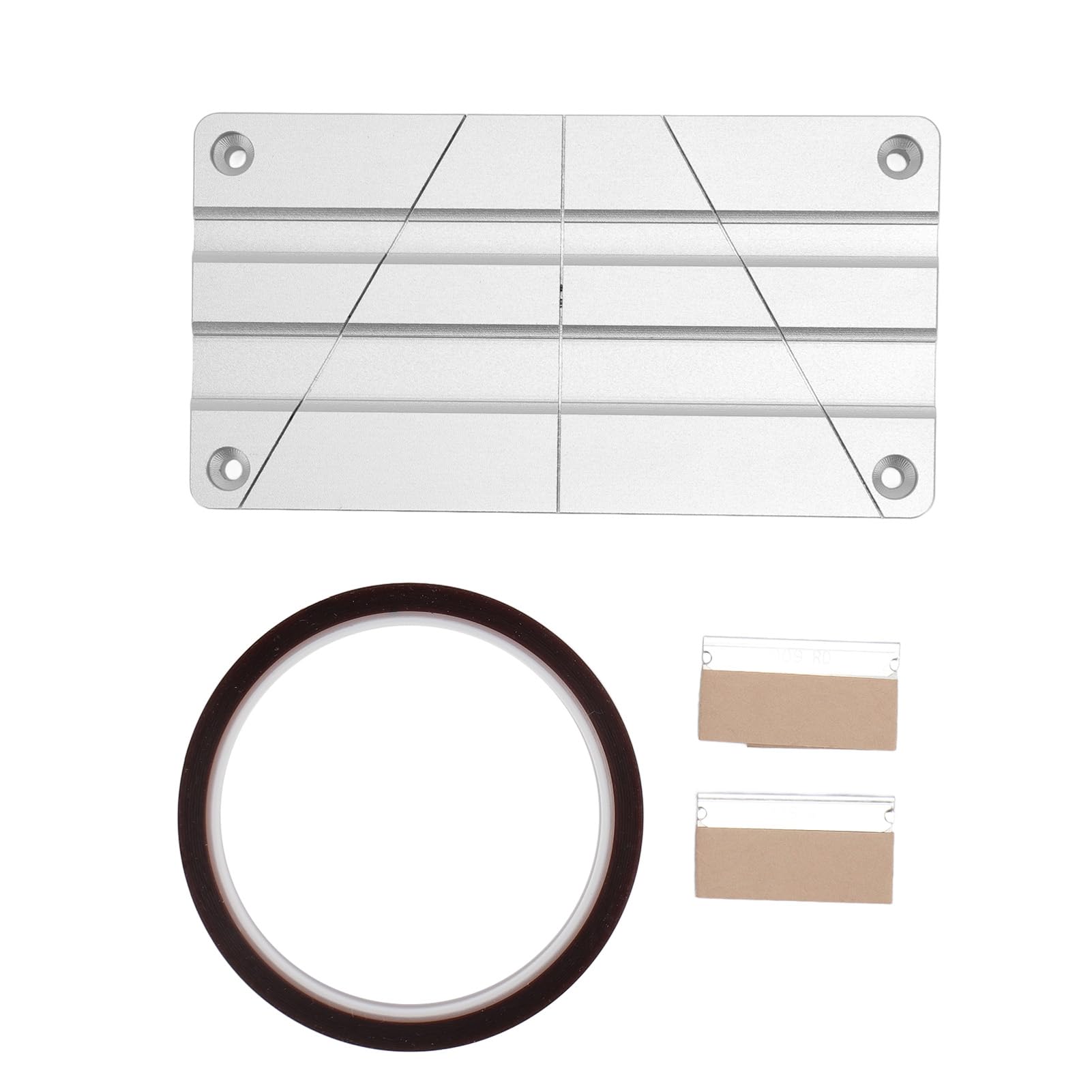 1/2 1/4 10 Inch Tape Splice Kit Easy Installation Tape Splice Block Set Replacement CNC Machined with Leader Tape Cutter for Opening Roll-to-Roll Cassettes