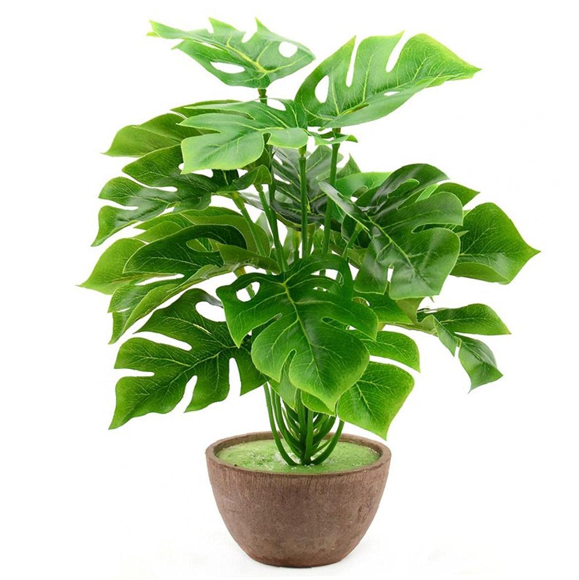 Monstera artificielle anti-flétrissement 18 feuilles de soie pour fête de plage Hawaii
