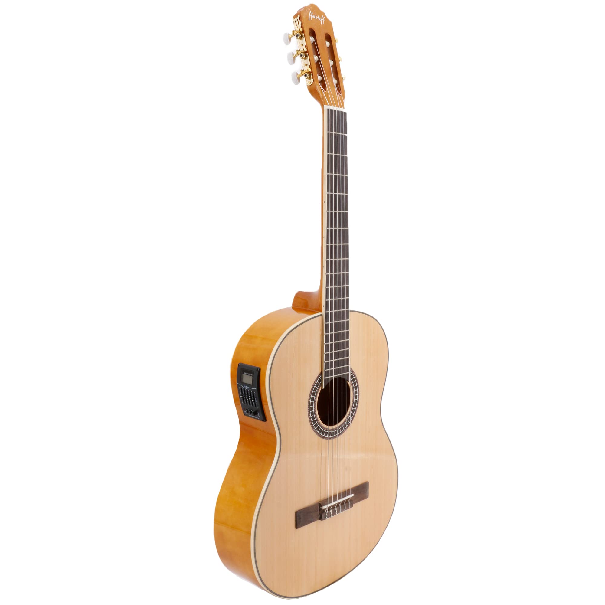Chitarra Classica Elettrificata ffalstaff Tastiera Ponte Palissandro Equalizzatore 5 Bande Borsa Tasca Plettri