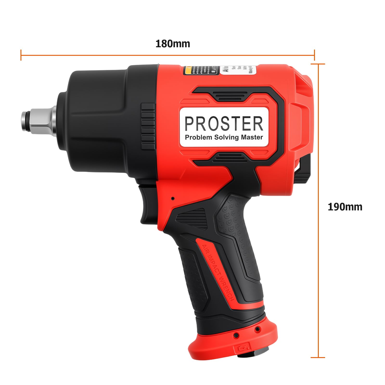 Amazon | Proster エアーインパクトレンチ 差込角1/2インチ 8500RPM 左