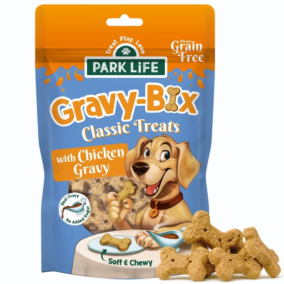 PARK LiFE - Gravy Bix Dog Biscuits Chicken Dog Treat, Training Snack, Great for Puppies, 100g Pouch