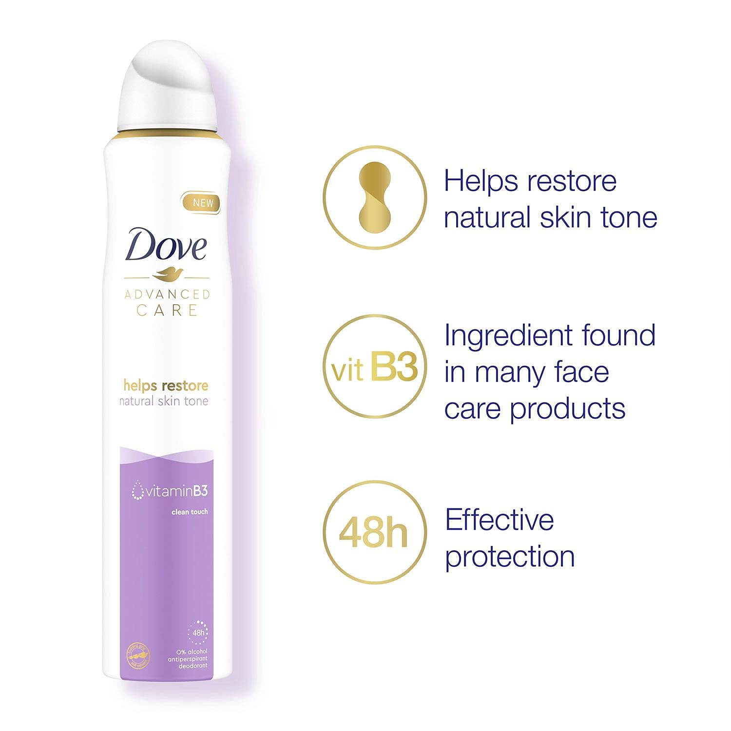 Dove Advanced Care Clean Touch Antiperspirant Deodorant Aerosol
