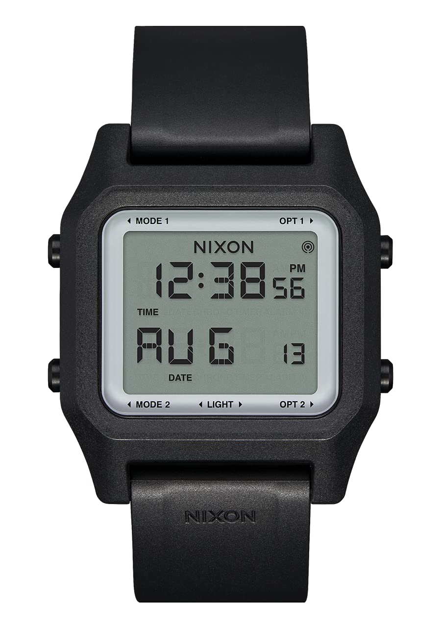 NIXONA1309867-00 Men's Digital LCD Digital Module Watch with Silicone Strap