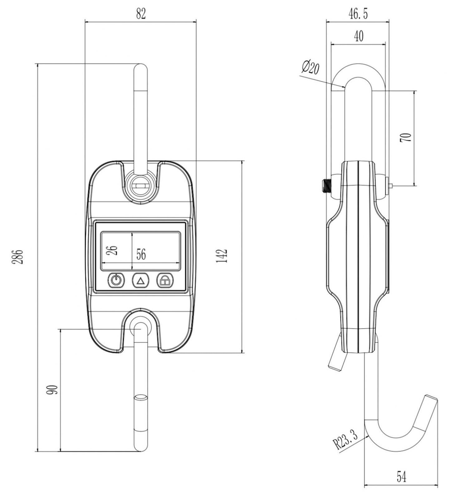 Mini Digitale per Gru sospesa Portatile da Caccia e Pesca
