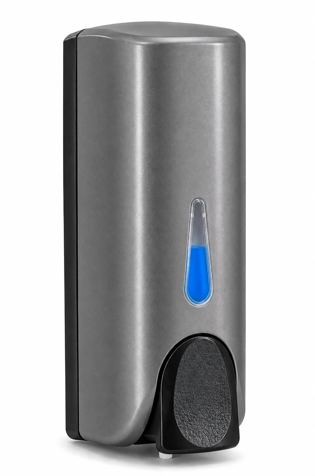 BATH GURU Wall Mounted Soap Dispenser 300ml | Manual Liquid Soap Dispenser for Bathroom Kitchen | ABS Plastic Hand Wash Dispenser with Press Button, Refillable, No Leak | Home & Commercial Use, Grey