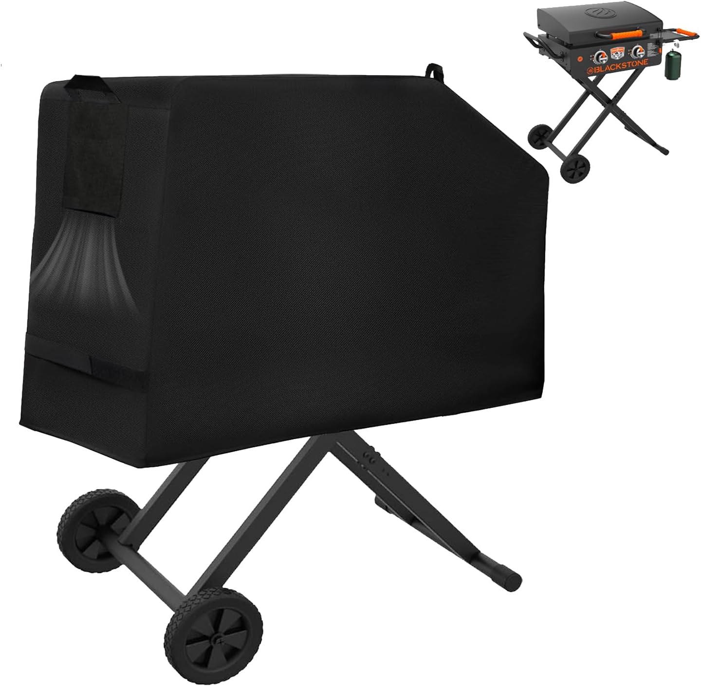 Grill Cover for Blackstone 22" Omnivore Flexfold Griddle 2386 2356 2385 2350, for Blackstone 22" On The Go Scissor-Leg Griddle 1935, 600D Waterproof Heavy Duty Cover for 22/17 Inch Griddles
