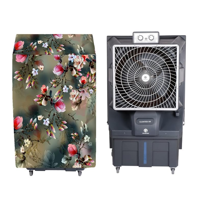 Image of Cooler Cover Compatible for Novamax Gloster 100-Litres Heavy Duty Desert Air Cooler Waterproof, Dustproof, Size (LXBXH) 90 X 65 X 125 Cm, Green.