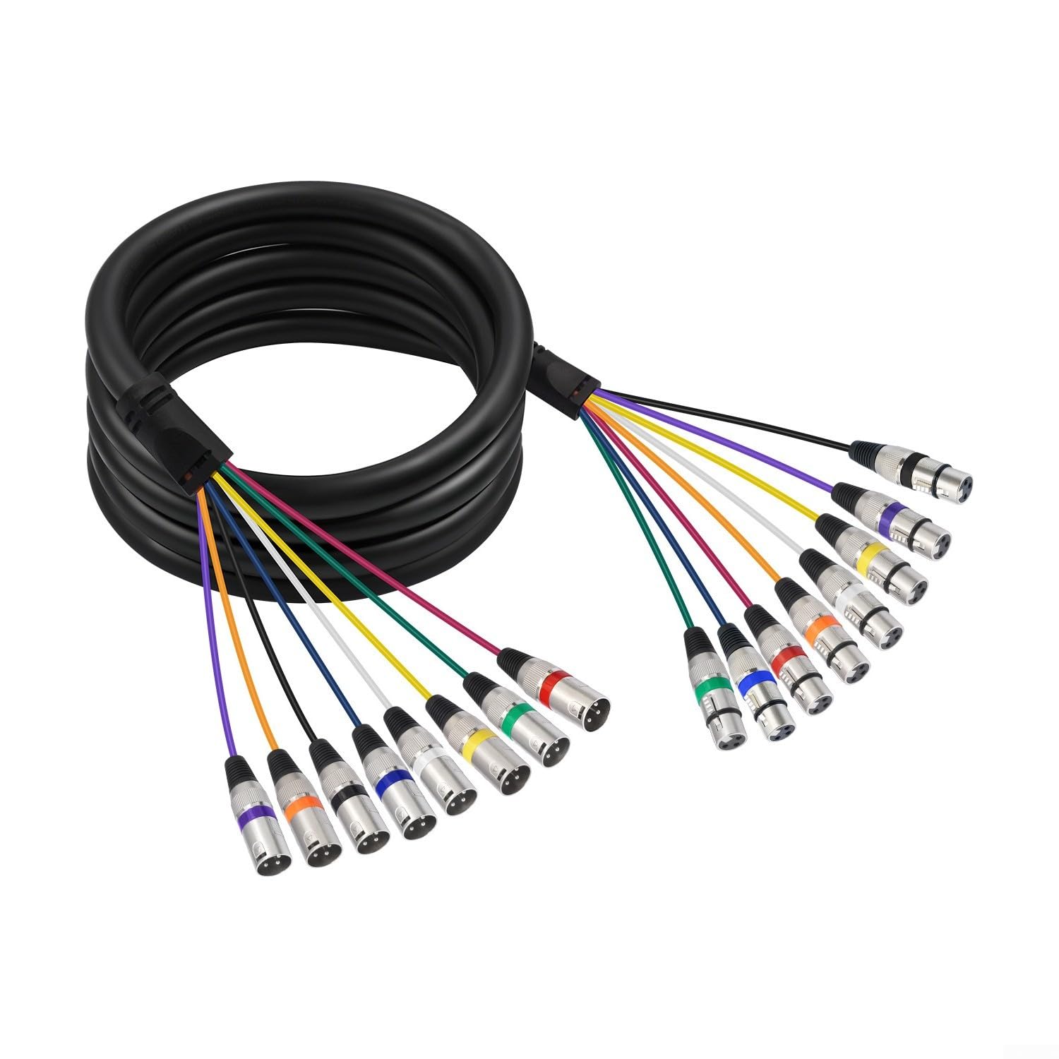Cable XLR de 8 canales macho a hembra