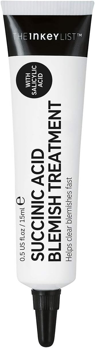 Succinic Acid Blemish Treatment to Clear Blemishes, Reduce Inflammation and Prevent Clogged Pores 15ml