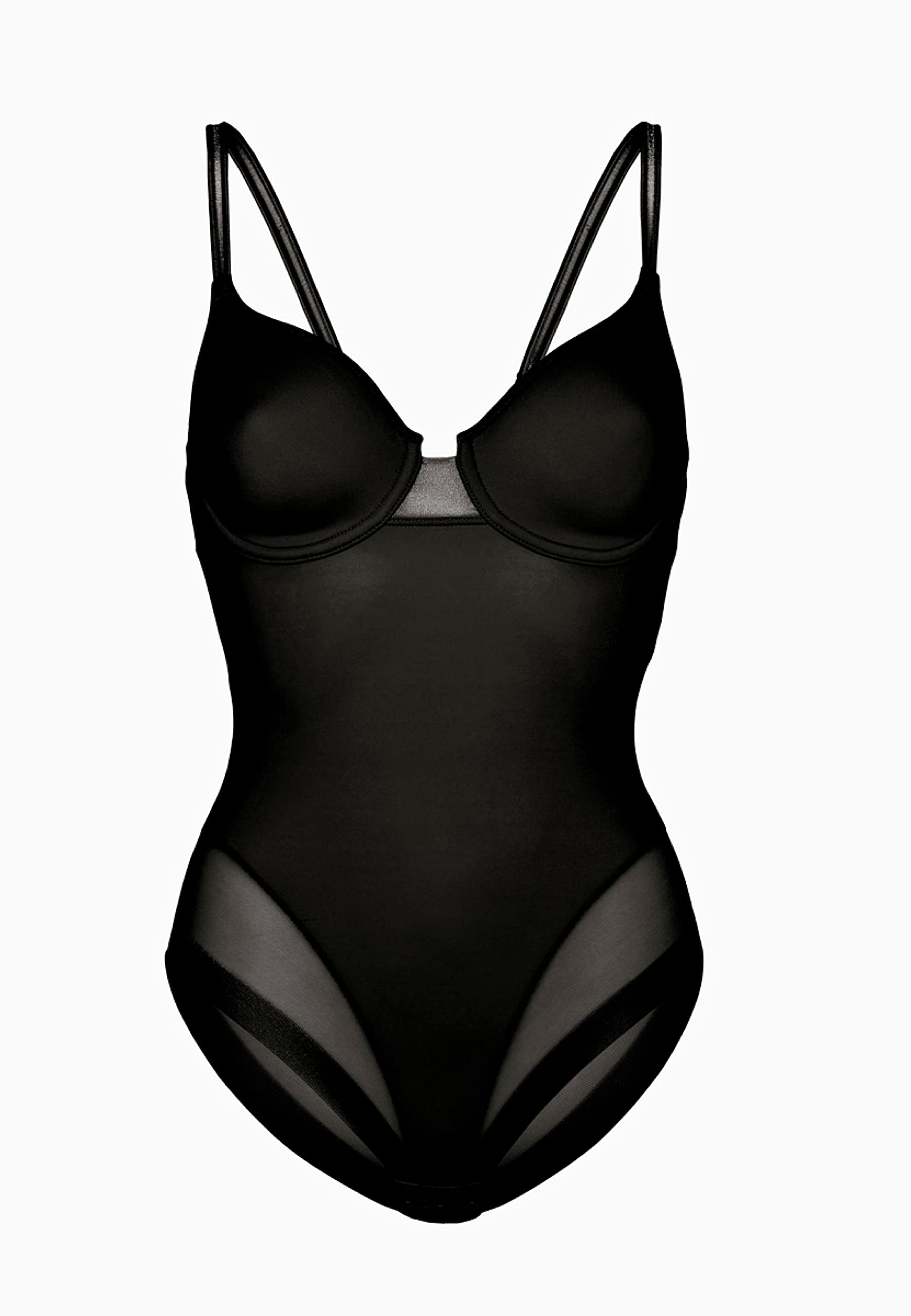 LOVABLE Body Modellante e Contenitivo Ferretto, Microfibra e Tulle, Coppe Preformate e non Imbottite, Shapewear, Millenium Equilibre Donna