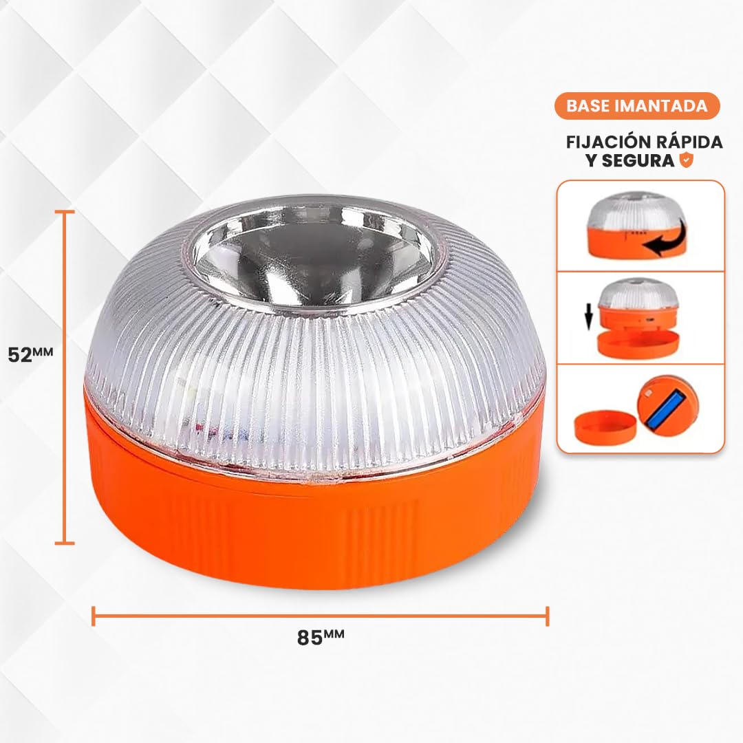 Balise V16 Homologuée DGT 3.0 Avec Géolocalisation - Lumière D'urgence