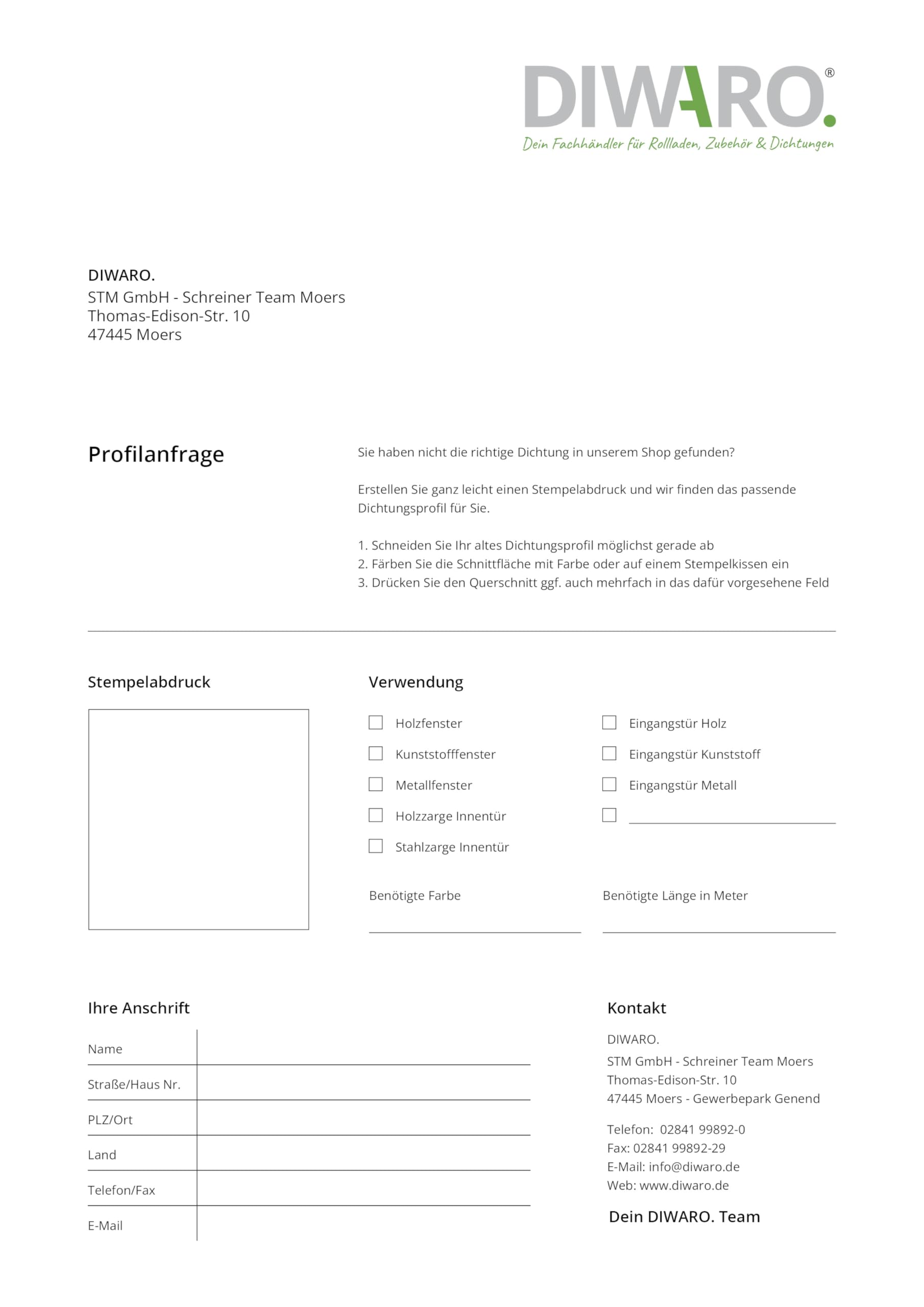 DIWARO. | Flügelfalzdichtung FF044 | braun | 6 Meter | TPE | Fensterdichtung für Holztüren und Holzfenster. Montage im Flügel oder im Blendrahmen - optimale Abdichtung
