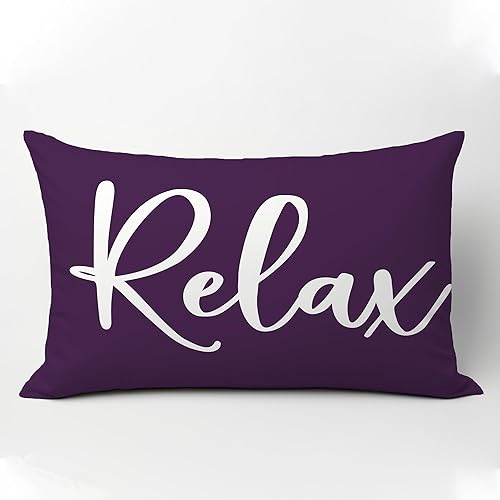 Miniatura 1 de NATSUNO Funda de almohada Relax de 12 x 20 pulgadas, funda de almohada lumbar relajada, almohadas decorativas amarillas, fundas de almohada