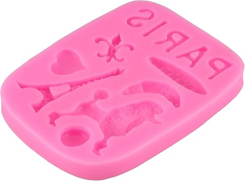 Miniatura 6 de Mujiang Torre Eiffel Decoración de pasteles Moldes de goma de caniche Pastelería París Molde de silicona para fondant