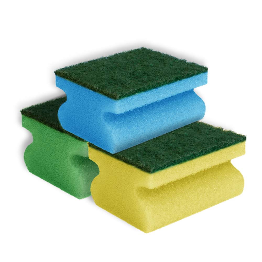 YORK Non-Abrasive Cleaning Scouring Heavy-Duty Sponge for Kitchen Scratch Proof Kitchen Utensil Scrubber Pads for Pans, Dishes, Bathroom & Non-Stick Cookware Sponge Scrubbers (Size 9*7*4.3 CM) 6 Pcs (B0818XW2WF) Amazon Price History, Amazon Price Tracker