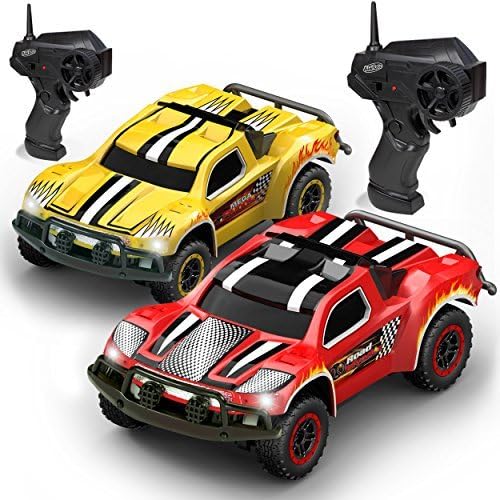 Kidirace Remote Control Car -2 Mini RC Racing Coupe Cars - with Rechargeable Batteries and Wall Chargers