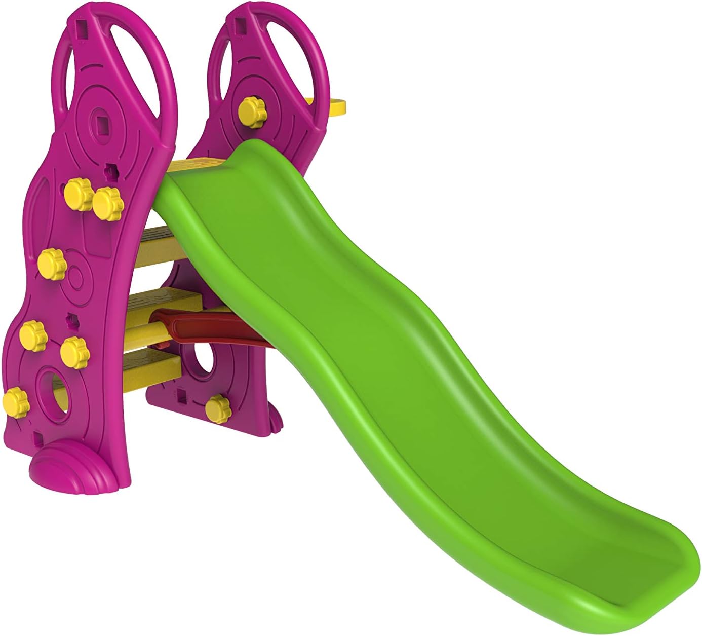 Koo-di Mini Panda Indoor/Outdoor Slide Plum And Basketball