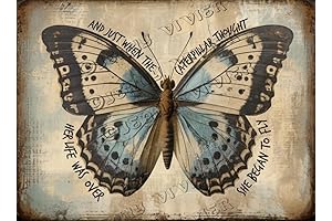 Butterfly Tin Sign Just In Case You Want To Fly Vintage Wall Decor
