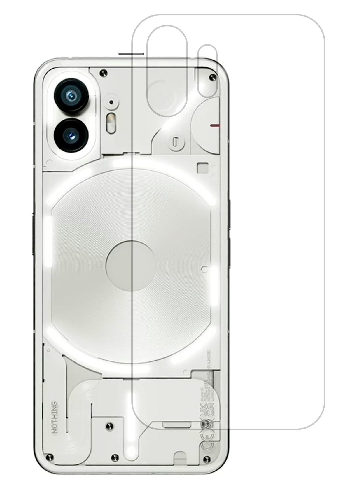AARERED Compatible for Nothing phone 2 Thin Slim Fit Matte Transparent Back Skin Rear Screen Guard Protector Sticker Protective Film Wrap Not Glass (B0DHHT4X82) Amazon Price History, Amazon Price Tracker