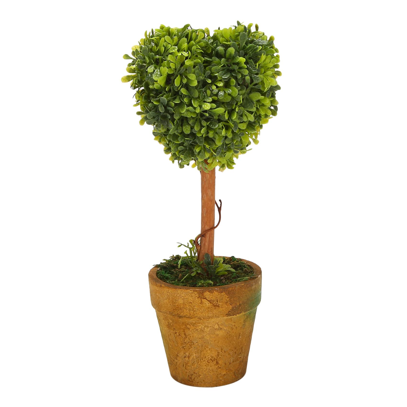 PPcdfre Plastic Garden Grass Ball Topiary Tree Pot Dried Plant for Wedding Decor(Heart-shaped)