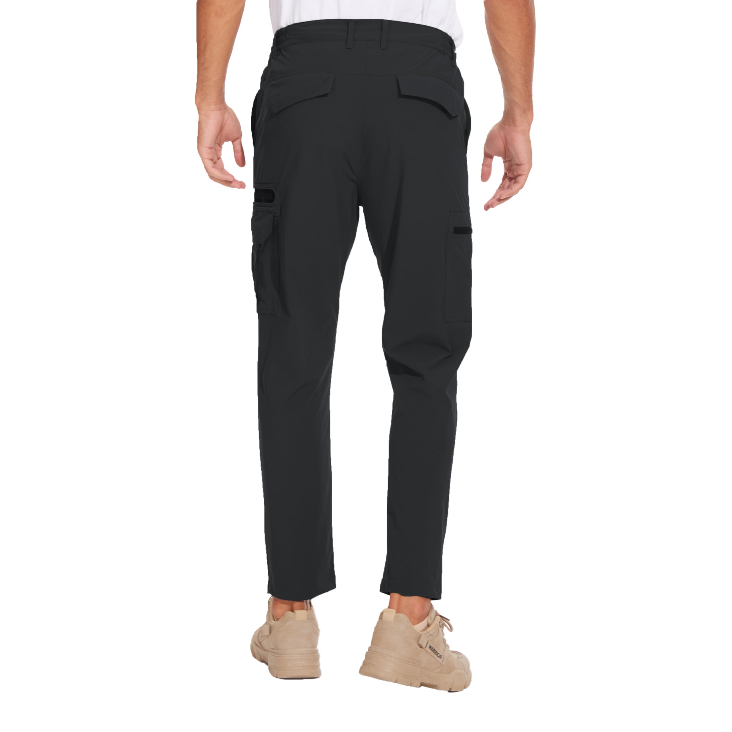 NATUVENIX Wanderhose Herren Leichte Atmungsaktiv Outdoorhose mit 7 Taschen | Schnelltrocknende Stretchstoff, wasserabweisende Beschichtung, ideal für Somme Reisen,Arbeitsanwendungen und Außeneinsätze.
