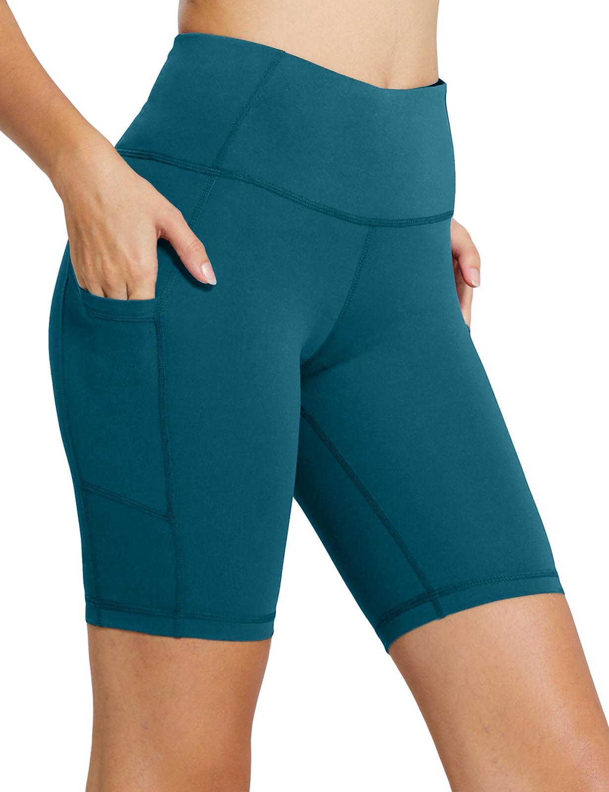 baleaf Women's High Waist Biker Shorts with 3 Pockets