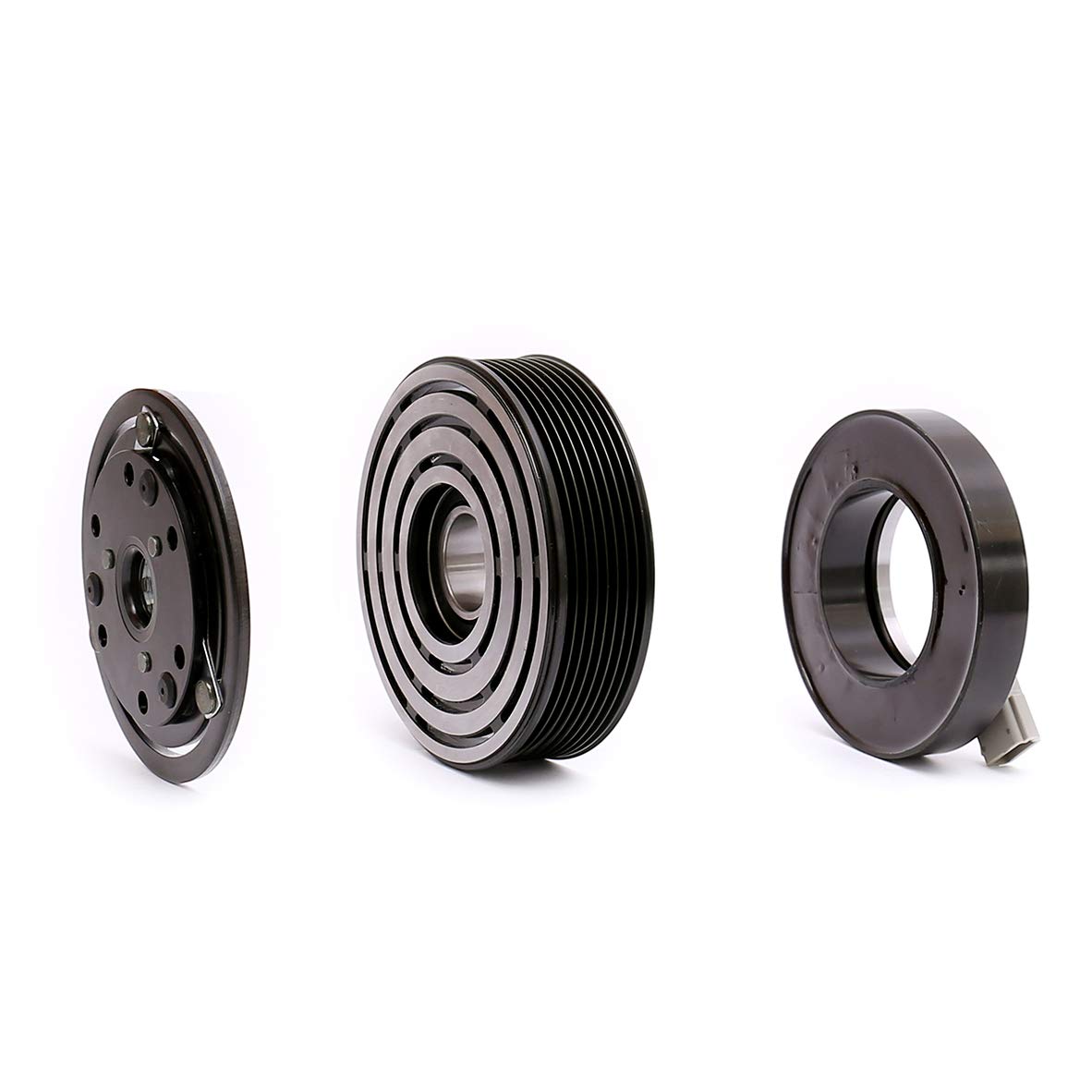FKG AC Compressor Clutch Assembly Kit 1L3Z19D786BA fit for 2003-2007 Ford F-250 F-350 F-450 F-550 Super Duty 6.0L, 2003-2007 Ford F-250 F-350 F-450 F-550 Super Duty 7.3L