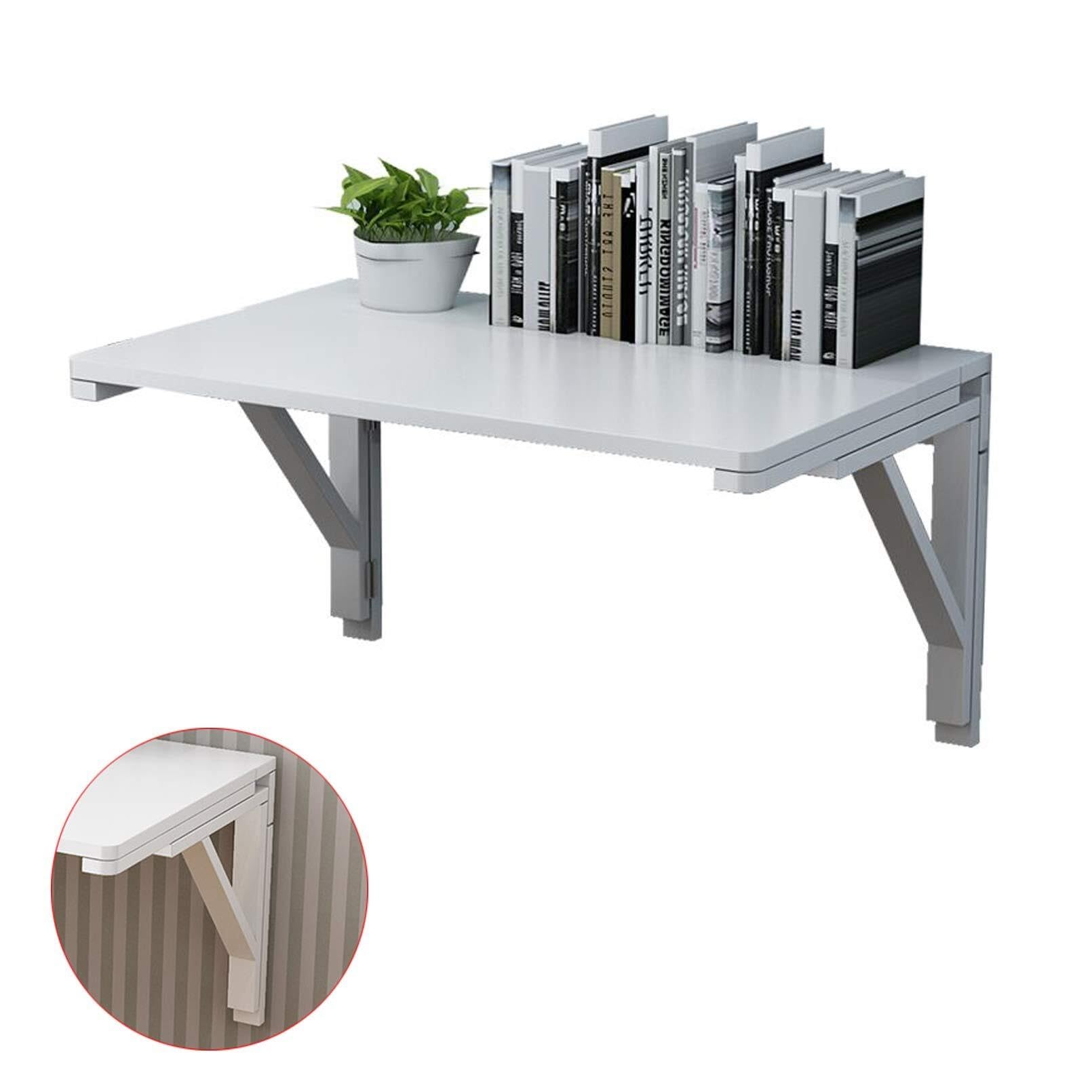 Tavolo pieghevole a parete per studio e camera da letto 60 x 40 cm con accessori per scrivania salvaspazio, ideale per piccoli spazi
