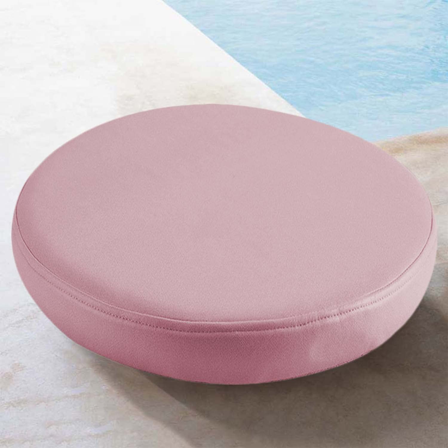 Waigg Kii Round Garden Chair Cushions Pad Indoor Outdoor Waterproof,Non-slip Thick Chair Cushion Seat Pads for Outdoors/Home/Office/Swing/Patio (60x60x5cm,Pink A)