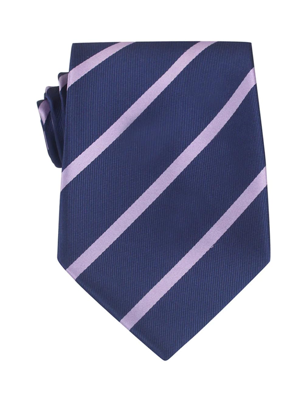 OTAA Navy Blue with Lavender Purple Stripes Necktie |Designed by the Brothers at