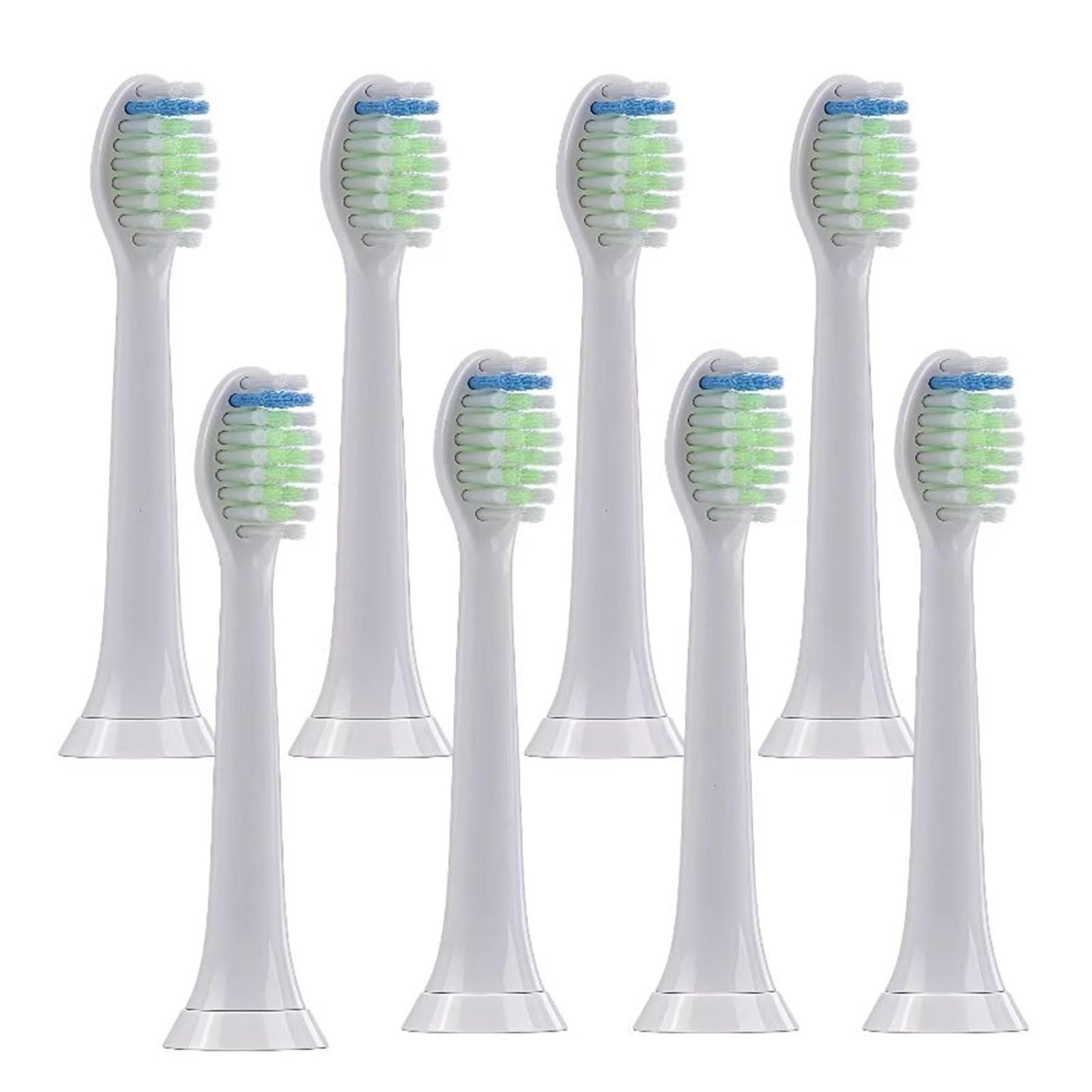 Testina Di Ricambio For Spazzolino Elettrico. Compatibile Con Philips HX3734/03 HX6616/52 HX6616/50 HX6616/51 HX9954(8 white brush heads)
