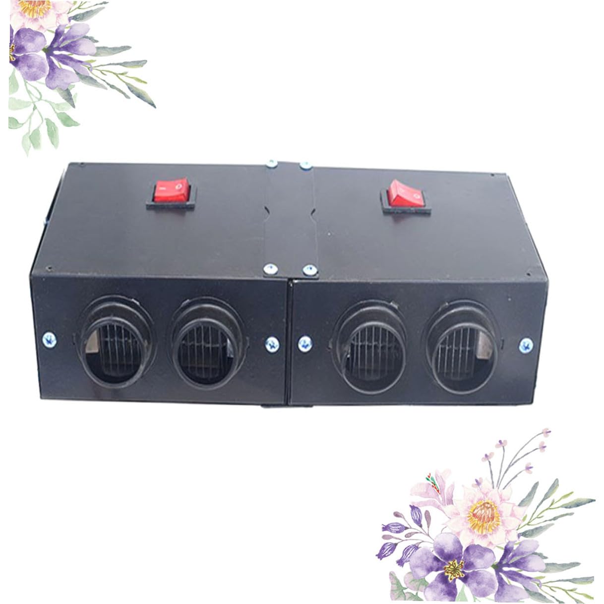 Auto Heizlüfter 500 W Tragbarer 12 v Auto Entfroster mit 4 Düsen Batteriebetriebener Schnee und Nebelentferner für Winterfahrten