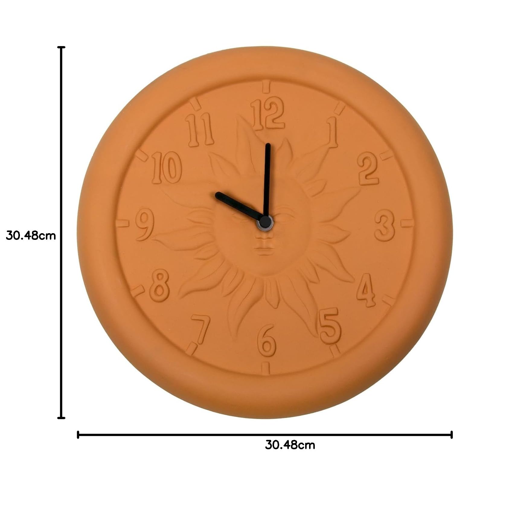 Poolmaster 52550 Horloge d'intérieur ou d'extérieur en Terre Cuite 30,5 cm