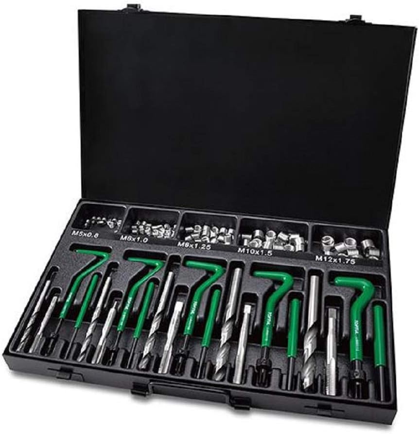 Toptul 130 Pieces Professional Threaded Coil-Insert Repair Kit