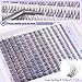 Natural Lash Clusters Wispy Cluster Eyelash Extensions 168pcs Individual Lashes 8-16mm C-Curly DIY Lash Extension Natural Look Soft Thin Band Cluster Lashes by ALICE