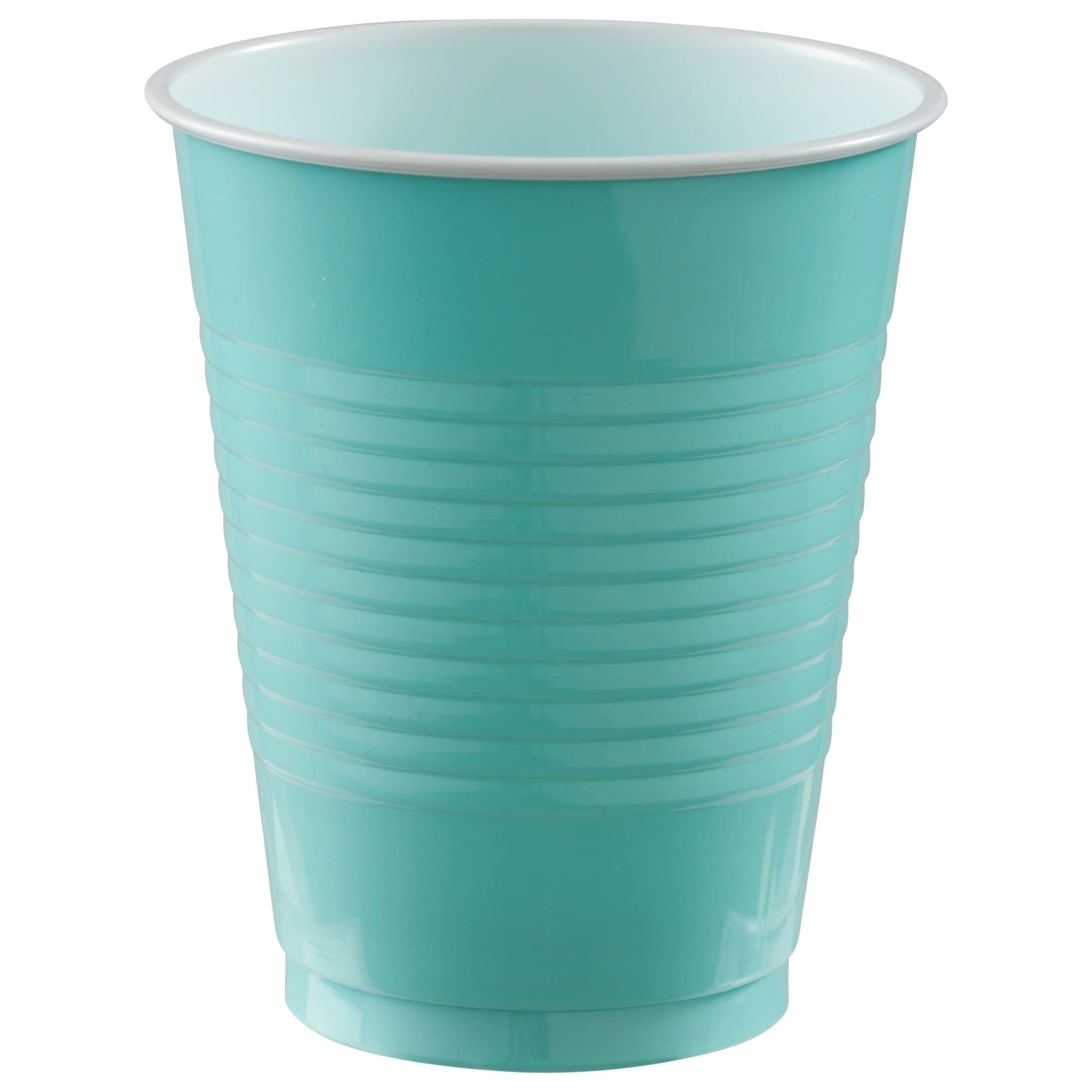18 oz. Plastic Cups, Mid Ct. - Robin's-Egg Blue