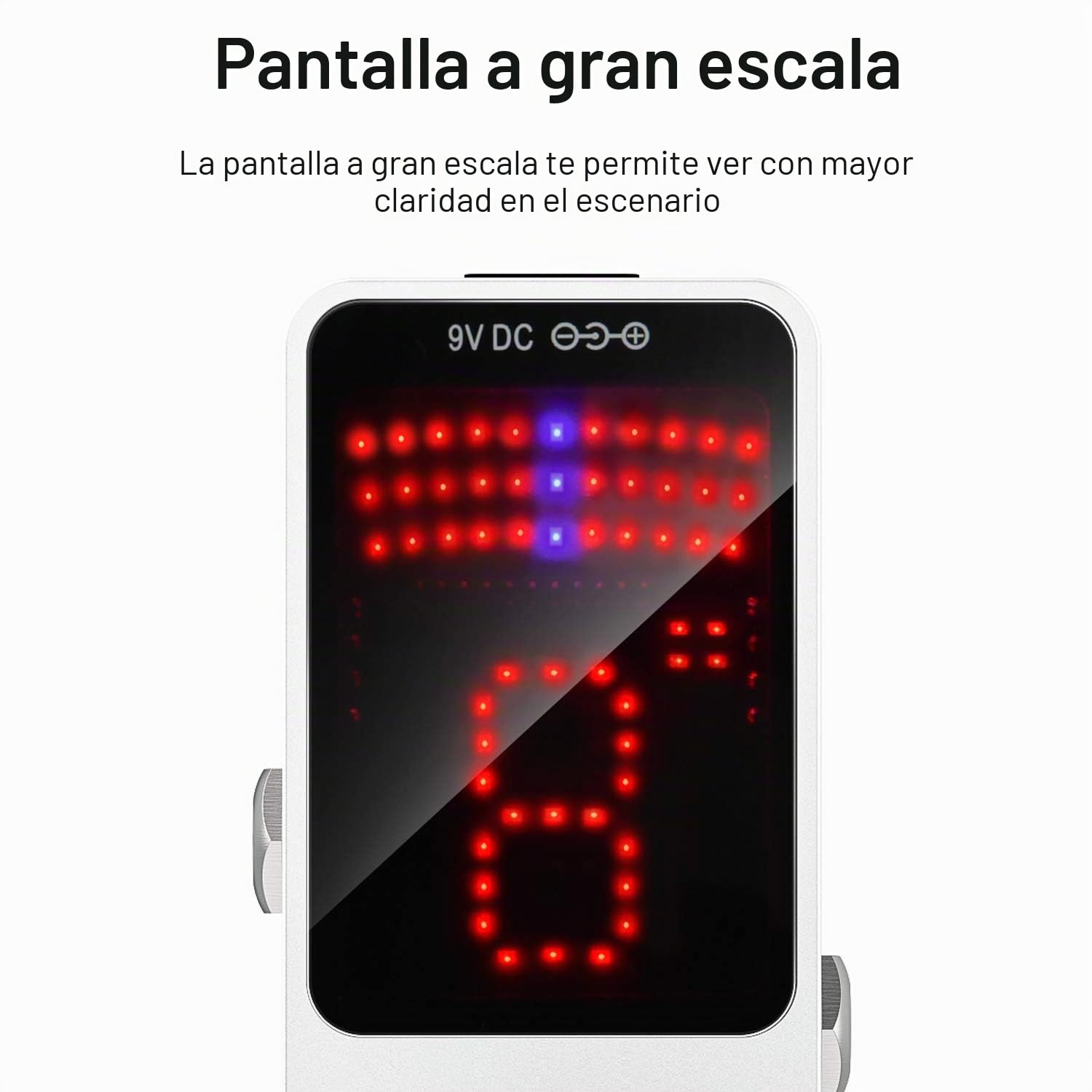 Donner DT Deluxe Pedal Afinador Guitarra Eléctrica, Precisión ± 1 Cent, Deluxe LED display Guitar Tuner Pedal True Bypass