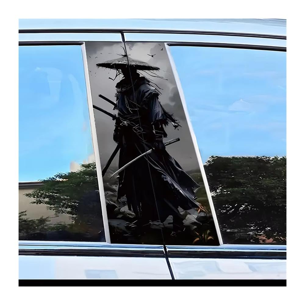 Bertdcx One Color Car B Pillar Waterproof Center Column Stickers Samurai Vinyl Protective Film Auto Parts