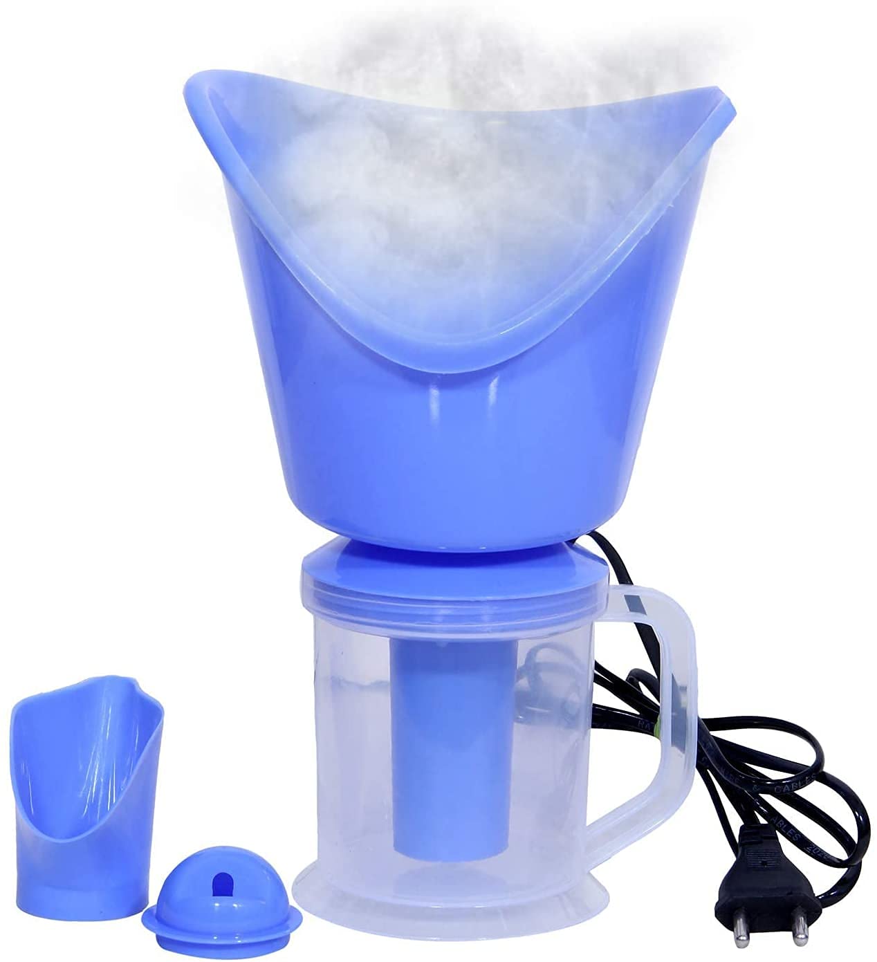 RYZANFace, Nose, and Cough Steamer 3 in 1 Plastic Steam Vaporizer, Nozzle Inhaler, Facial Sauna, and Facial Steamer Machine for Adults and Kids (Multicolor)