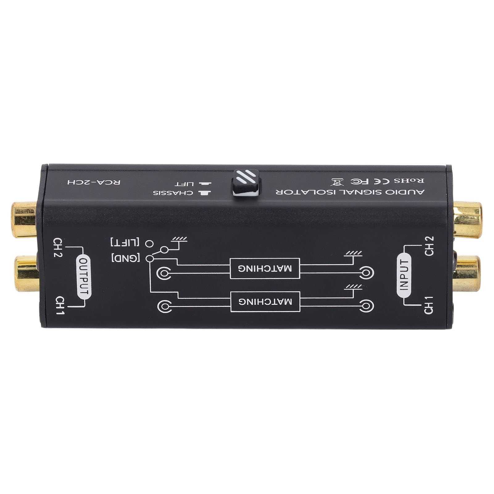 Isolatore Loop di Terra 2, Eliminatore Ronzio per Microfoni, Componenti di Qualità per Radio e Mixer