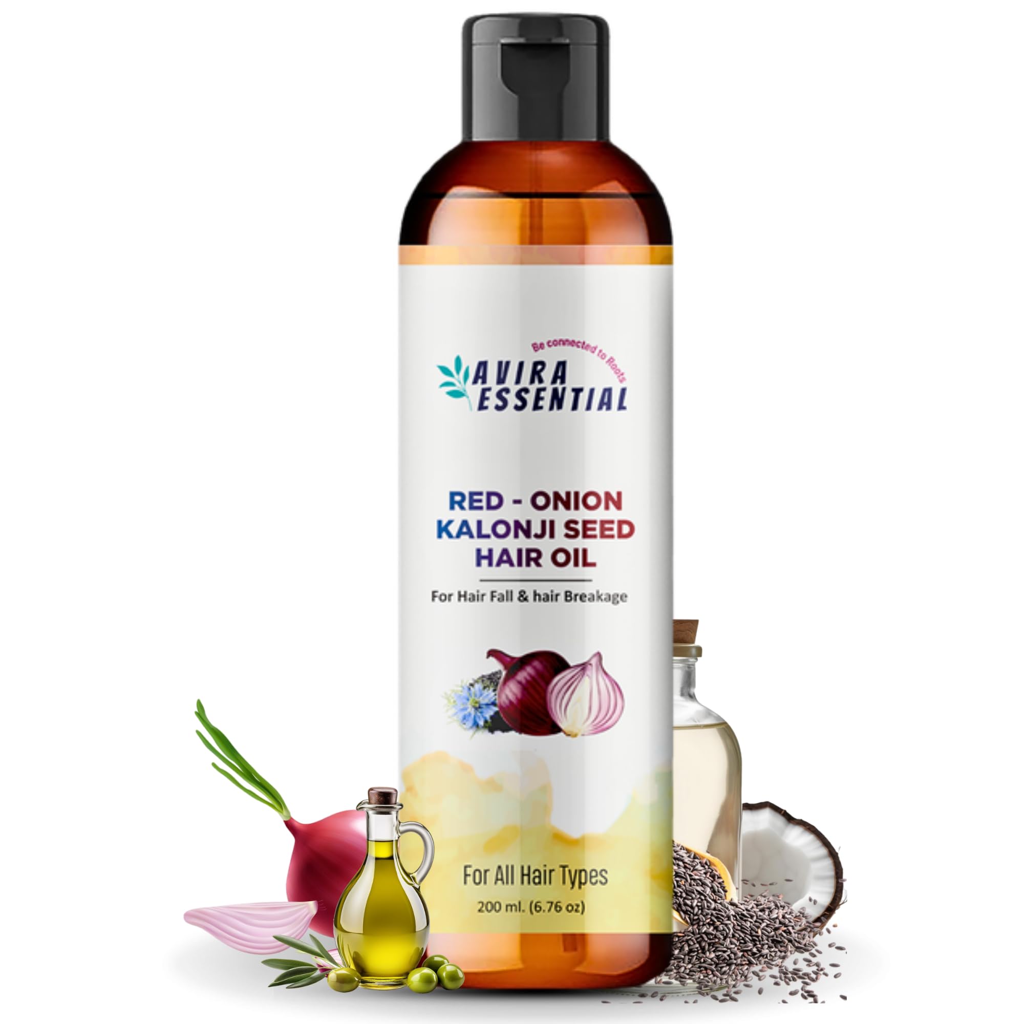 Avira Essential Red Onion Kalonji Seeds Hair Oil | Boots Thickness & Controls Loss 200ml | Support In Hair Problems, For Women And Men (Pack Of 1)-image-36