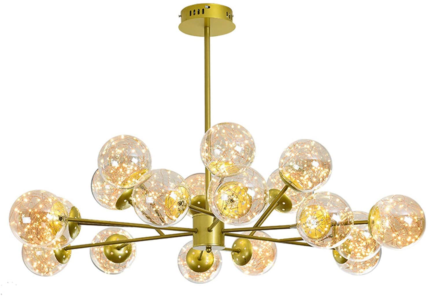 LYMSXAZOU Modern LED Chandelier Lighting Dimmable Ceiling Dining Room Chandeliers Contemporary Living Light Fixtures Hanging Bedroom Foyer Pendant Lights-Neutral 18t