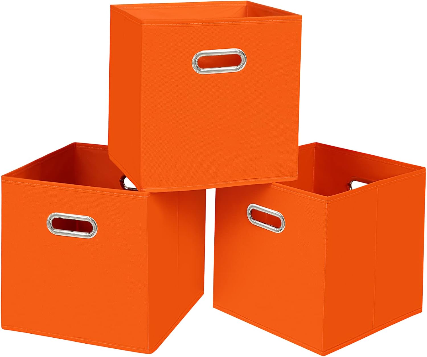 Yunkeeper Fabric Cubby Storage Bins，13x13x13 Inches ，Cube