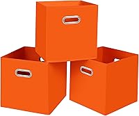 Vista 11 de Contenedores de almacenamiento de tela negra, 13 x 13 x 13 pulgadas, cajas de almacenamiento plegables con doble asa, caja organizadora de tela